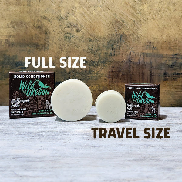 Travel Multnomah Falls Conditioner Bar | For Oily Scalps & Fine Hair | Lightweight & Volumizing