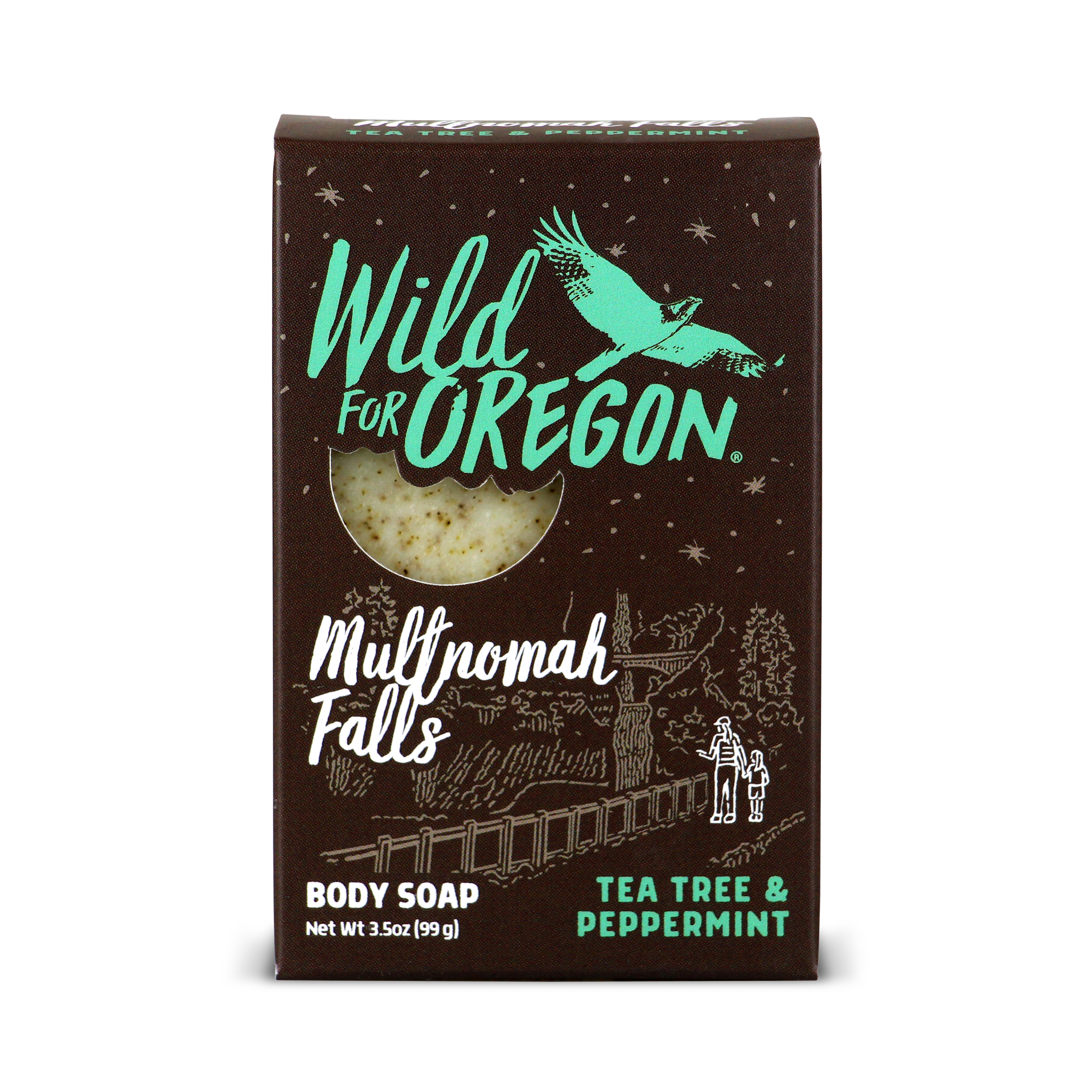 Multnomah Falls Peppermint & Tea Tree | Bar Soap | Invigorating for Oily, Stressed Skin