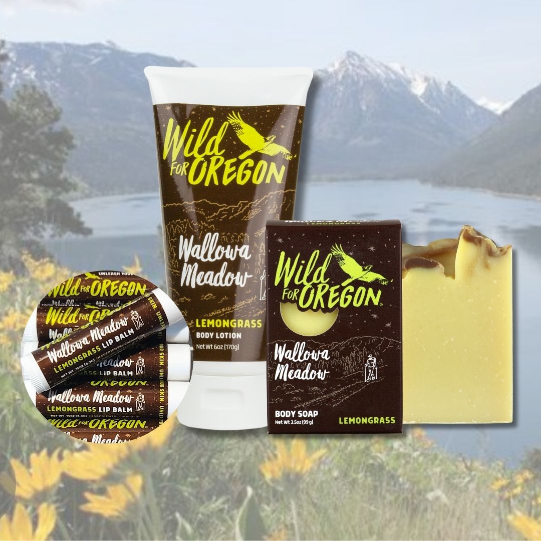 Wallowa Meadow Lemongrass Bundle | Soap, Lotion & Lip Balm Set | Revitalizing for Dull Skin