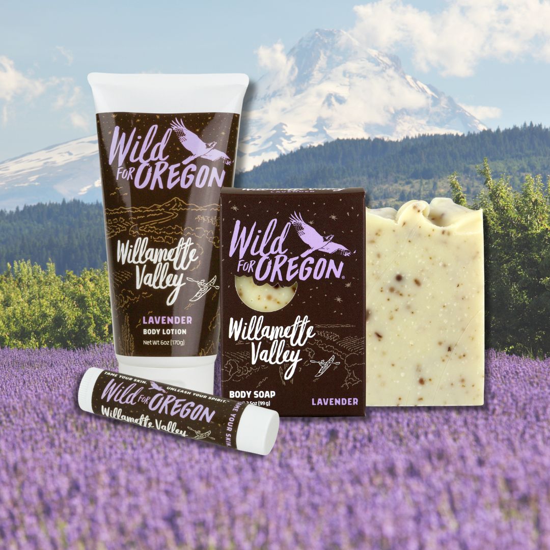 Willamette Valley Lavender Bundle | Soap, Lotion & Lip Balm Set | Calming for Sensitive Skin