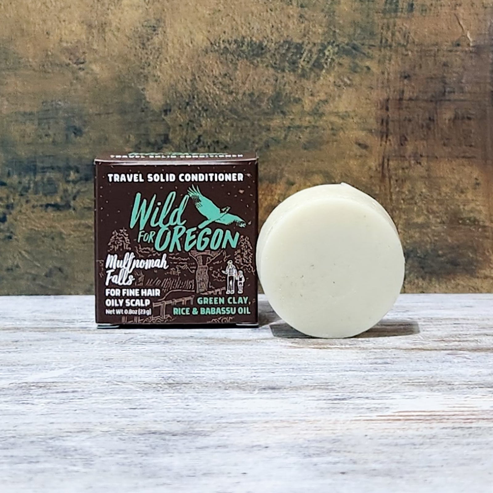 Travel Multnomah Falls Conditioner Bar | For Oily Scalps & Fine Hair | Lightweight & Volumizing