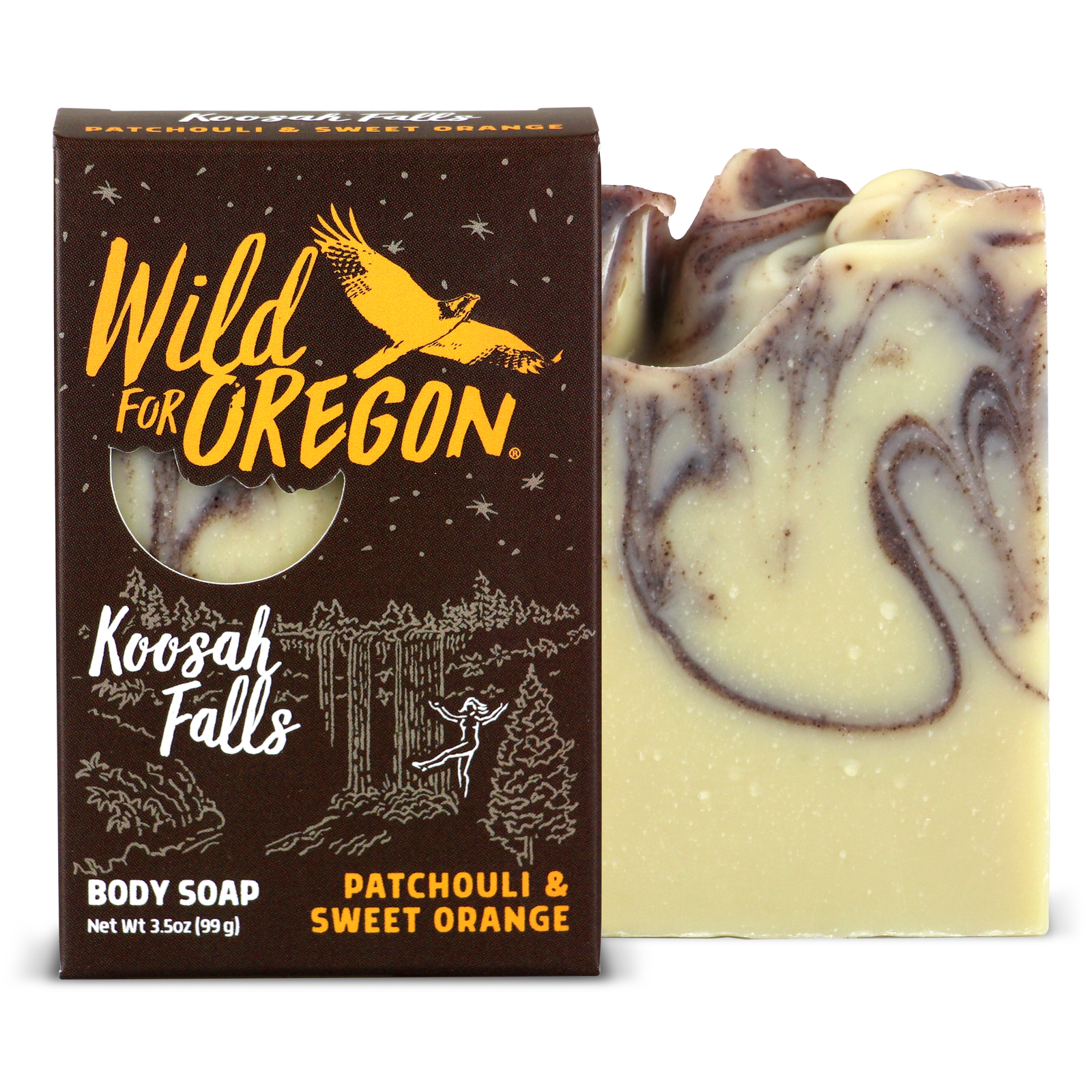 Koosah Falls Sweet Orange & Patchouli | Bar Soap | Calming for Daily Care