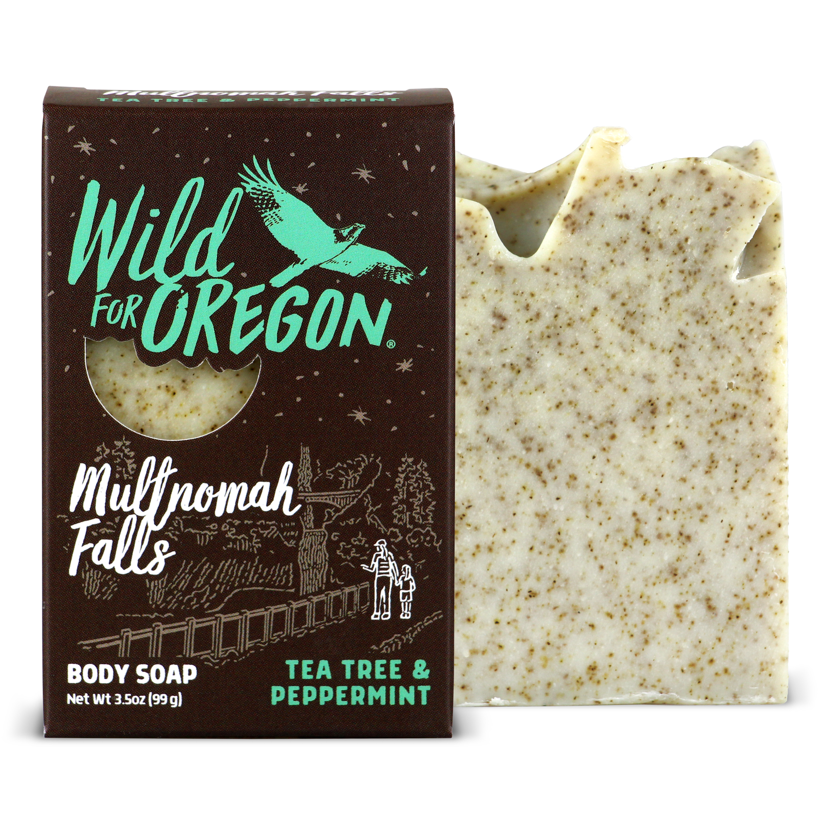 Multnomah Falls Peppermint & Tea Tree | Bar Soap | Invigorating for Oily, Stressed Skin