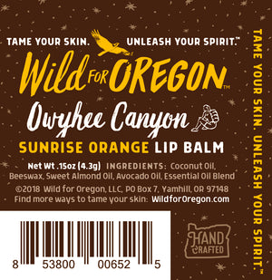 Owyhee Canyon Sunrise Orange Lip Balm